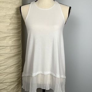 Hollister Racer Back Tank with Chiffon Trim